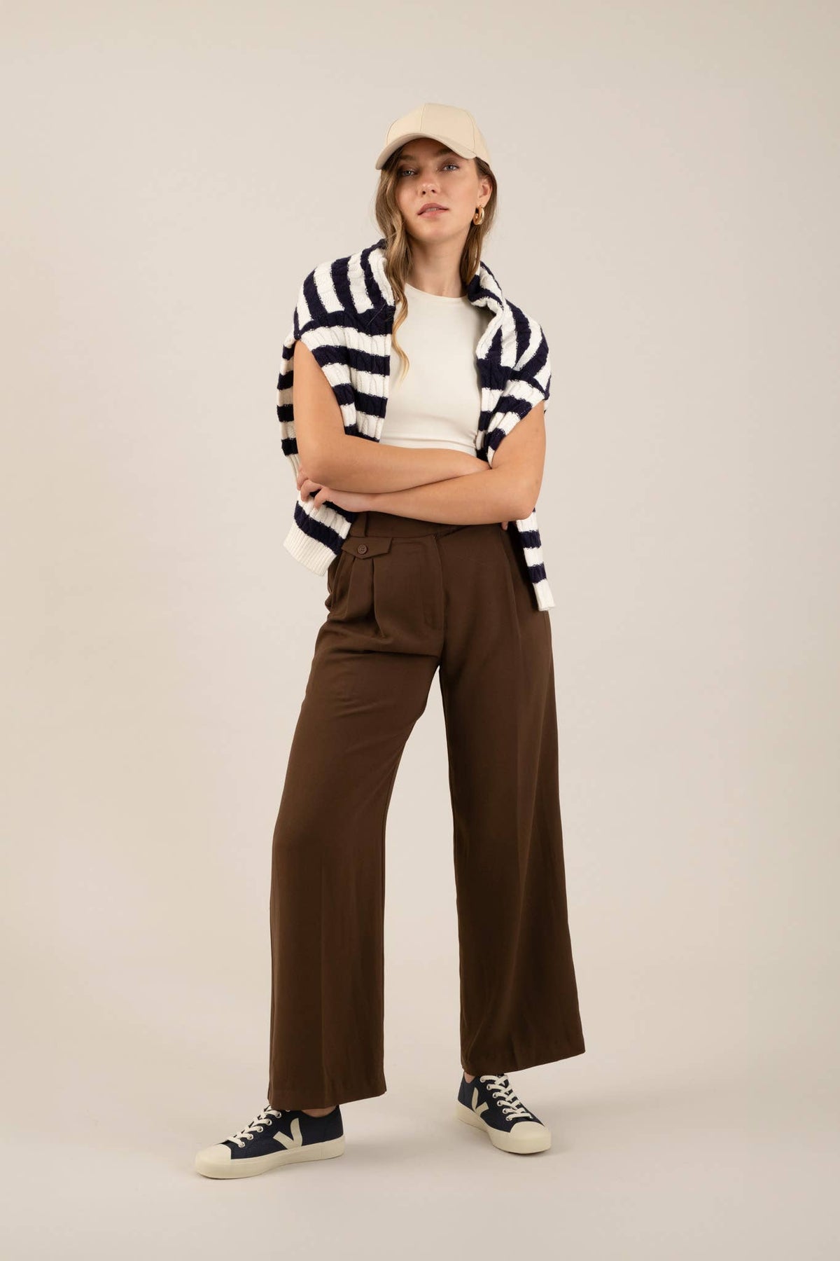 High Waist Wide Leg Dress Pants