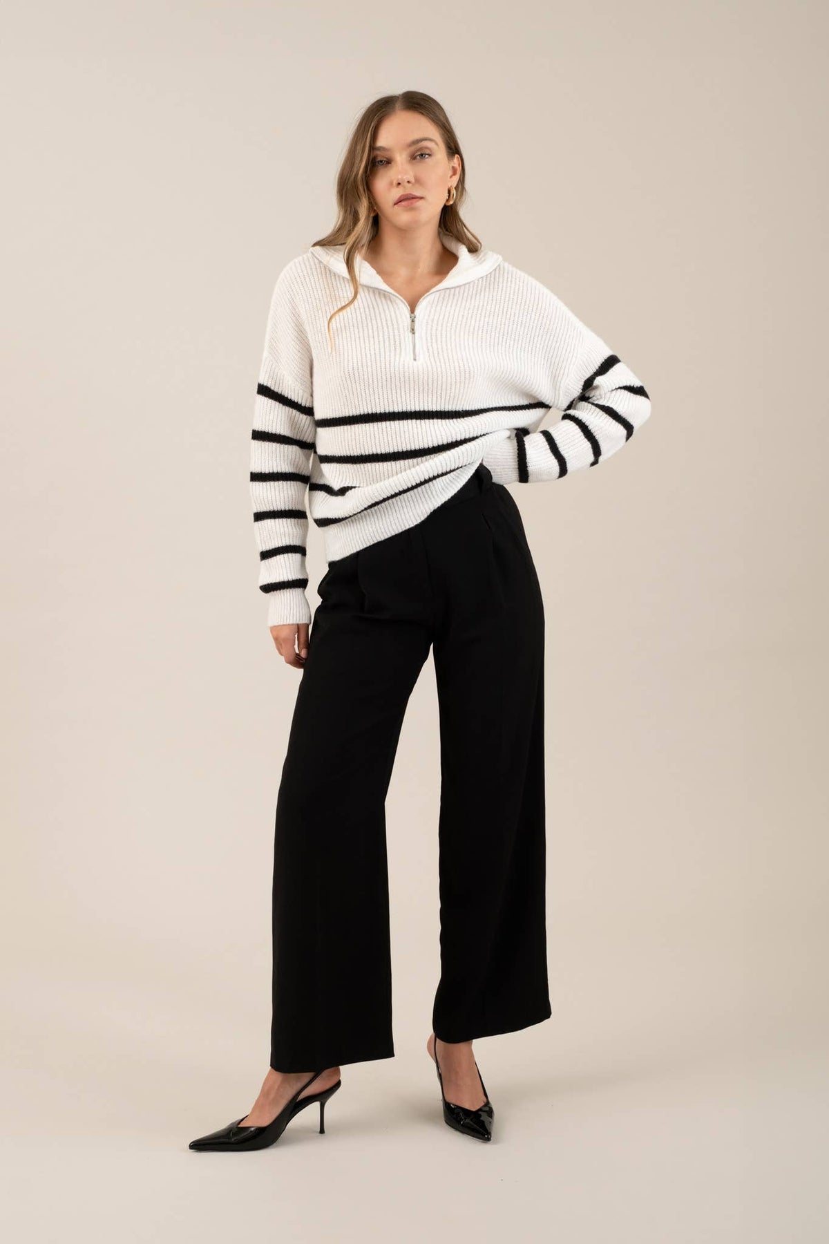 High Waist Wide Leg Dress Pants