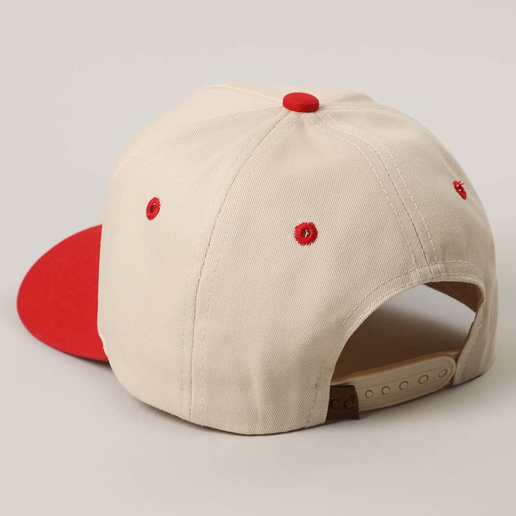 Sweet Hearts and Bows Embroidery Two-Tone Trucker Hat