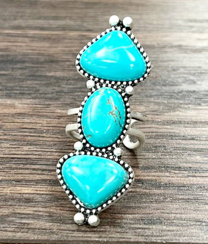 2" Western Turquoise Adjustable Band