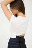 Back Tie Sweater Knit Crop Top