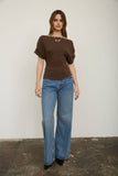 One-Shoulder Short Sleeve Top