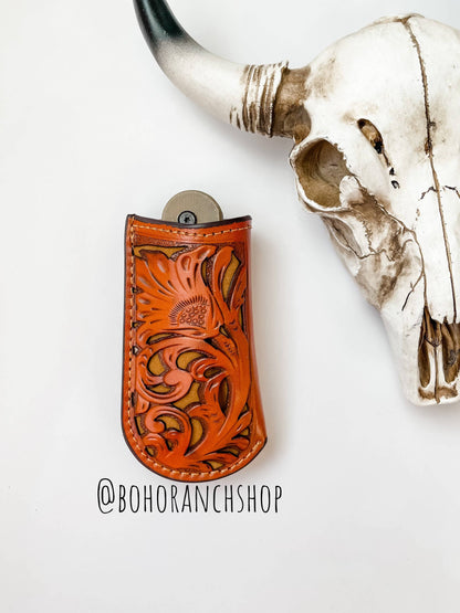 Leather Pocket Knife Sheath Genuine Leather Case Pocket