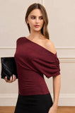 One-Shoulder Short Sleeve Top