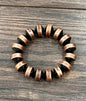 12mm Copper Western Bead Stretch Bracelet