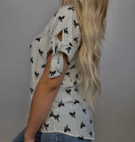 Everly Bow Blouse