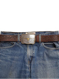 Western Long Horn Buckle Belt