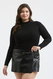 Plus Mock Neck Long Sleeve Top