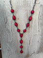 Oval & Circle Lariat Necklaces