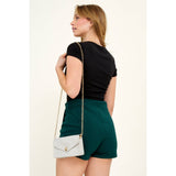Double Layer Ribbed Short Sleeve Crew Neck Bodysuit