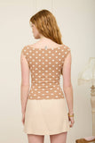 Polka Dot Knit Top