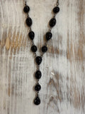 Oval & Circle Lariat Necklaces