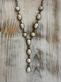 Oval & Circle Lariat Necklaces