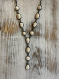 Oval & Circle Lariat Necklaces