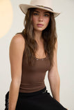 Stud Detail Knit Tank Top