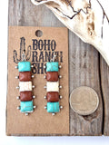 Western Stone Bar Drop Dangle Earrings