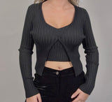 Twofer Ribbed Sweater