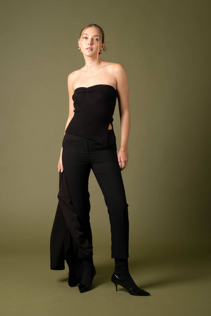 Stretch Waist Straight Fit Dress Pants