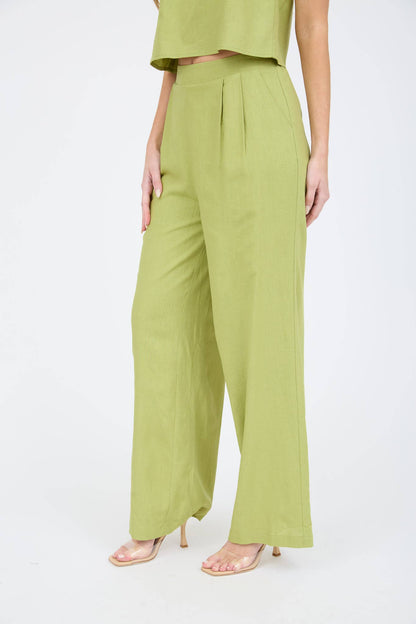 High Waist Linen Pants
