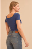 Square Neck Short Sleeve Bodysuit