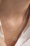 Stainless Steel Silver Heart Necklace