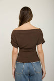 One-Shoulder Short Sleeve Top