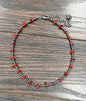 16" 4mm Western Bead, Coral Necklace