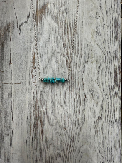 Bar Chip Stone Necklace - Western Pendant Necklace