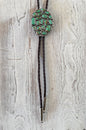Brown Leather with Multi Stone Oval Pendant Necklace