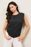 Chic Cotton Slub Sleeveless Bodysuit