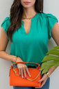 Petal Tassel Sleeve Blouse