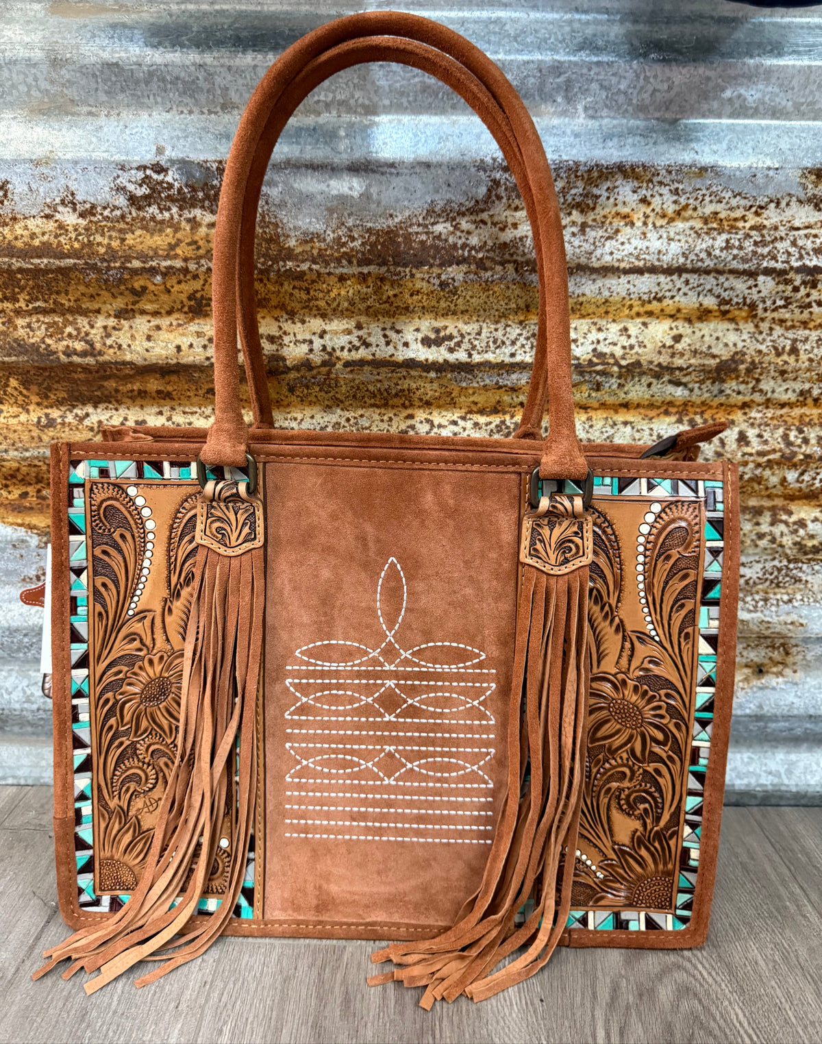Large Tooled Tote