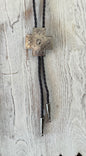 Brown Leather with Silver Metal Cross Necklace