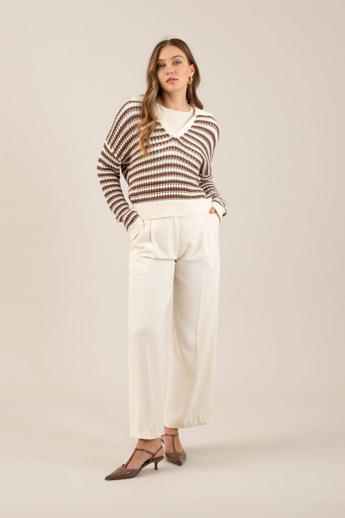 High Waist Wide Leg Dress Pants