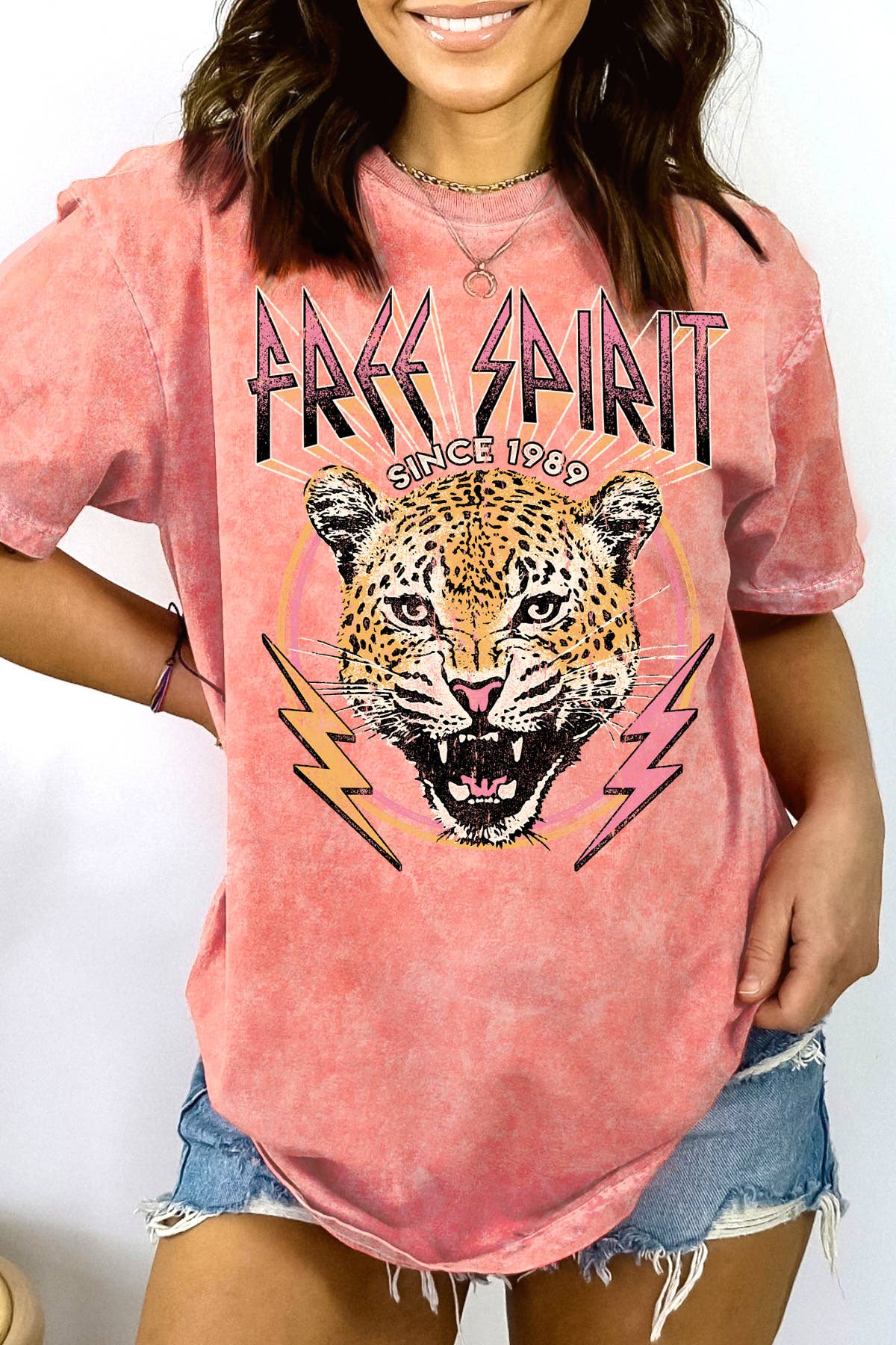 FREE SPIRIT SINCE 1989 Mineral Wash T Shirt