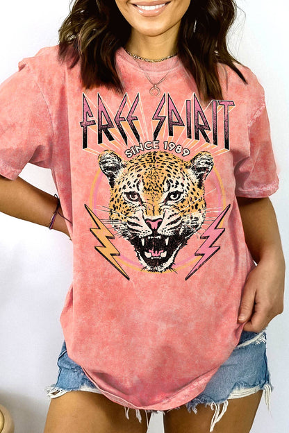 FREE SPIRIT SINCE 1989 Mineral Wash T Shirt
