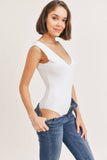 Casual Plunge Neck Bodysuit