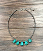17" Western Drop Turquoise Necklace