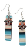 Zia Natural Serape Long Earrings