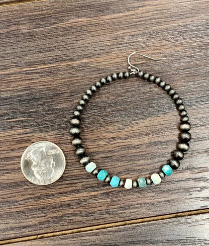 2.5" Gemstone Hoop Earrings