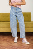 Dandelion Washed Denim Drawstring Jeans