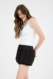 Scoop Neck Front Tie Tank Top