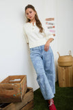 Floral Washed Denim Pattern Jeans