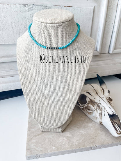 Western Navajo Style Bead Choker Necklace