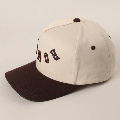 ROWDY Upside Down Embroidered Two-Tone Trucker Hat
