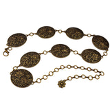 Western-Inspired Oval Concho Chain Belt