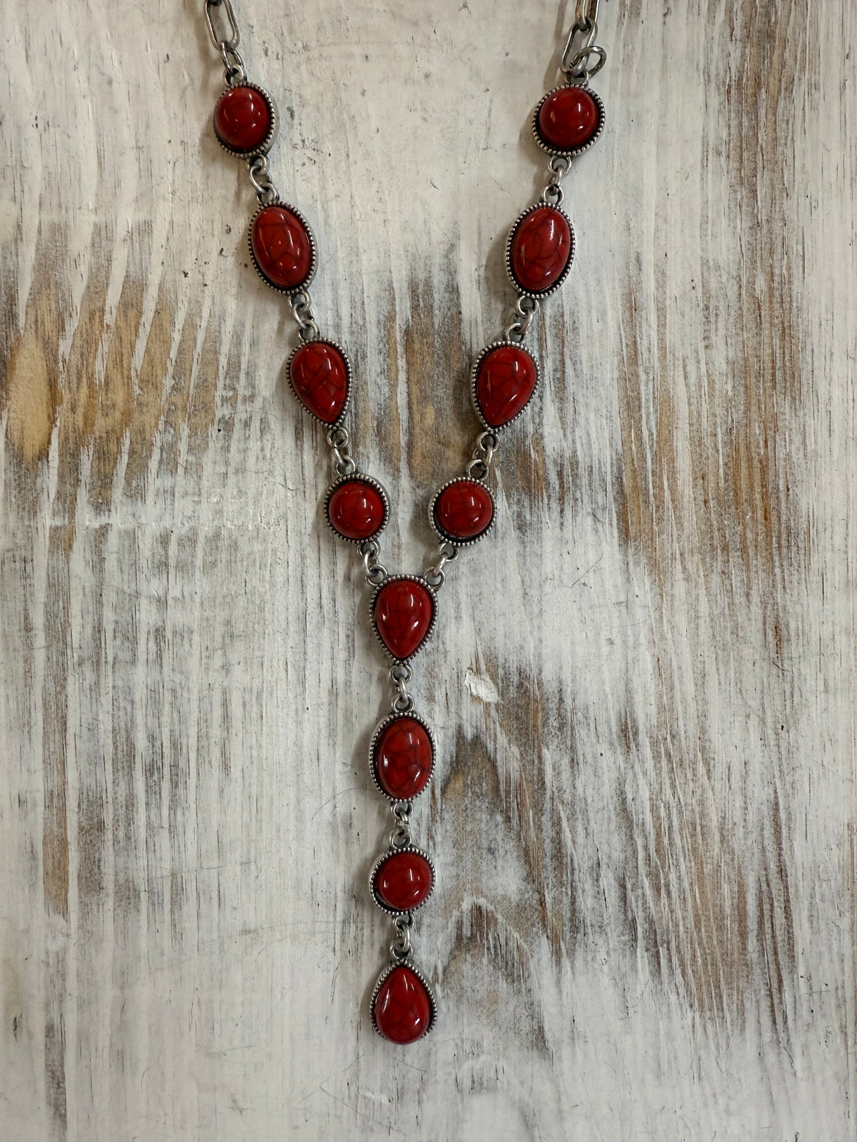 Oval & Circle Lariat Necklaces