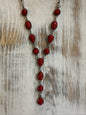 Oval & Circle Lariat Necklaces