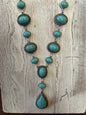 Large Circle & Oval Lariat Necklace