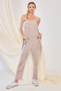 WRINKLE RIB STRAPPY JUMPSUIT
